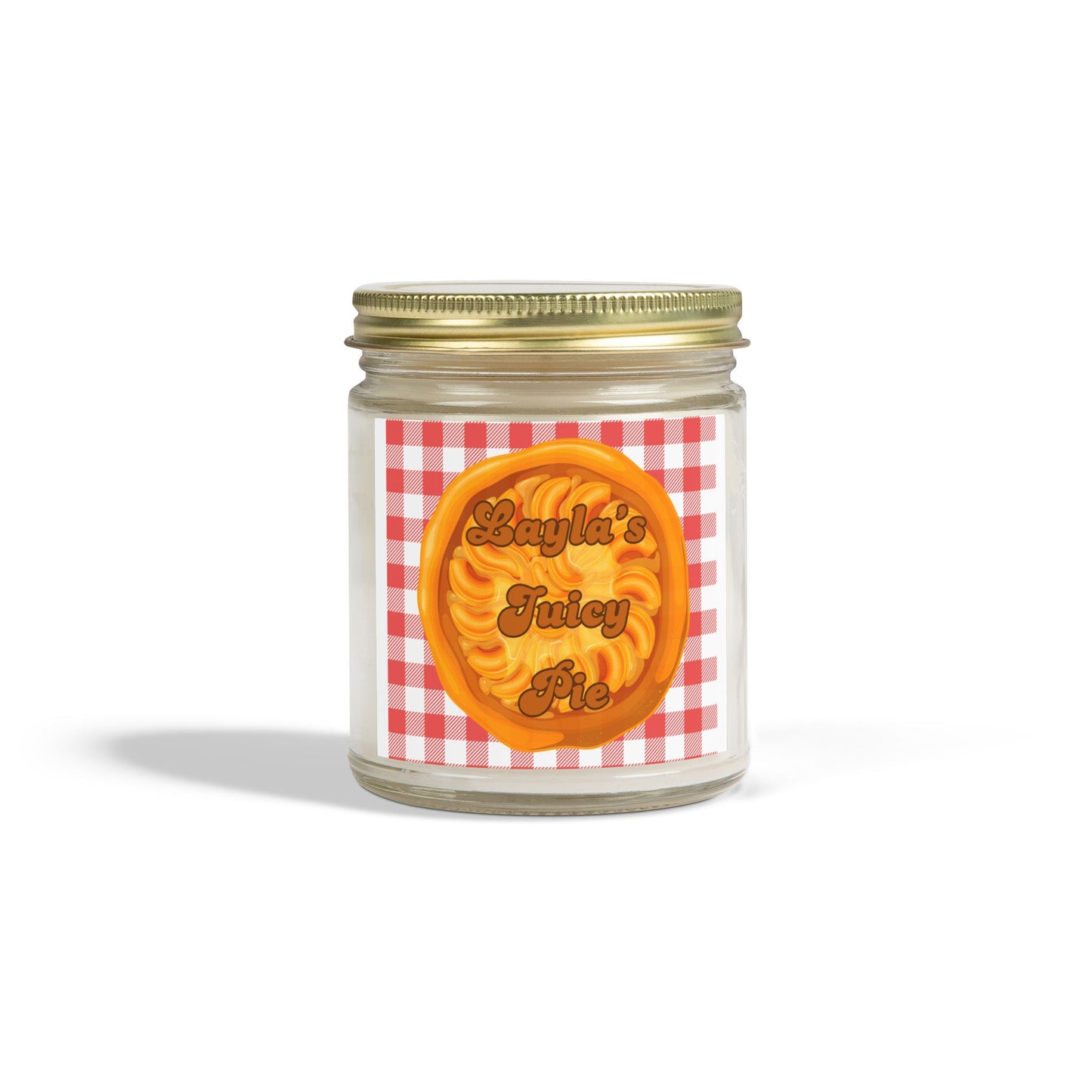 Layla's Juicy Pie Scented Candle - Coconut Apricot Wax (4oz & 9oz) Light it up and be dominated by the scent of Layla's Juicy Pie brought to you by Monica Lynne Chase #candle #soywa #apricotwax