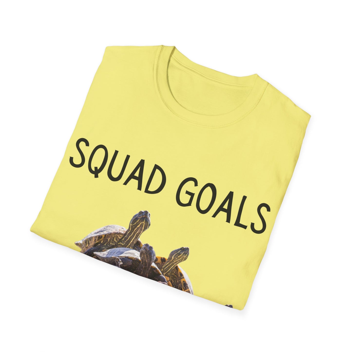Turtle Squad Goals T-Shirt, Unisex Tee for Friends, Funny Nature Tee, Perfect Gift for Animal Lovers, Summer Vibe Apparel, Casual Wear