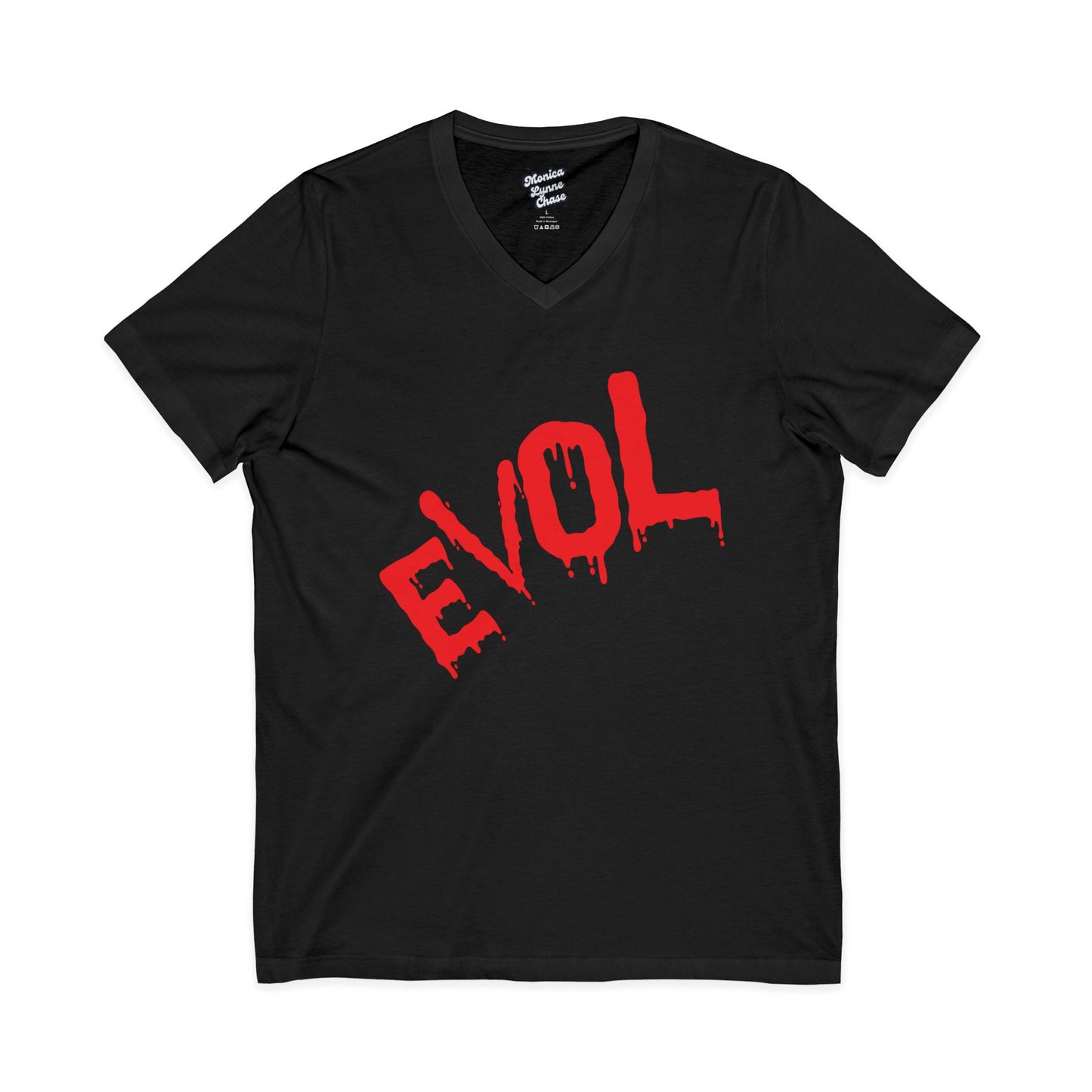 V-Neck Tee EVOL Bloody Drip T-Shirt by Monica Lynne Chase
