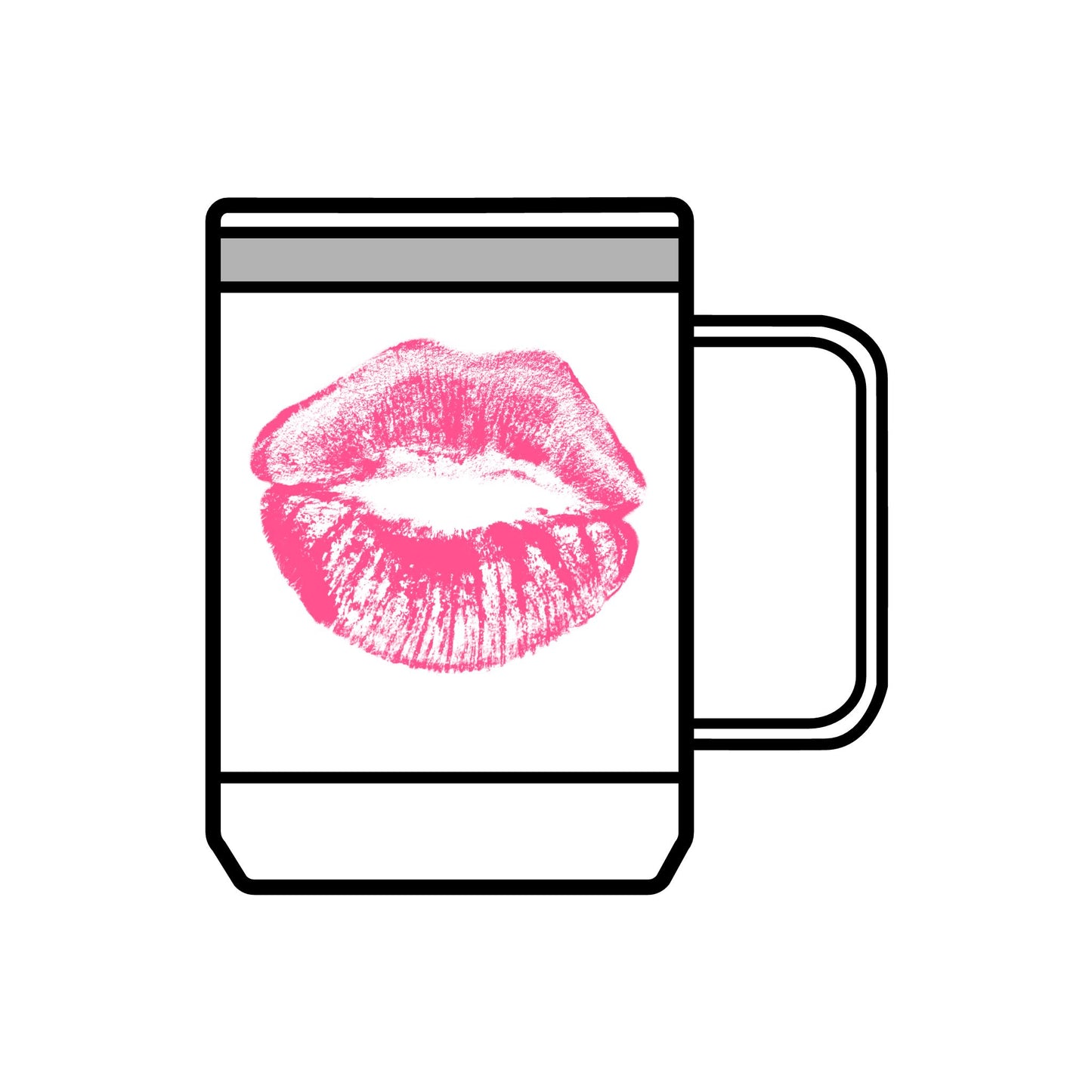 Official OG Brand New Layla Library Coffee Mug Tumbler, Iconic kiss from Layla, Designed by Monica Lynne Chase, BIGO Live dino blue and pink, gift for coffee lovers