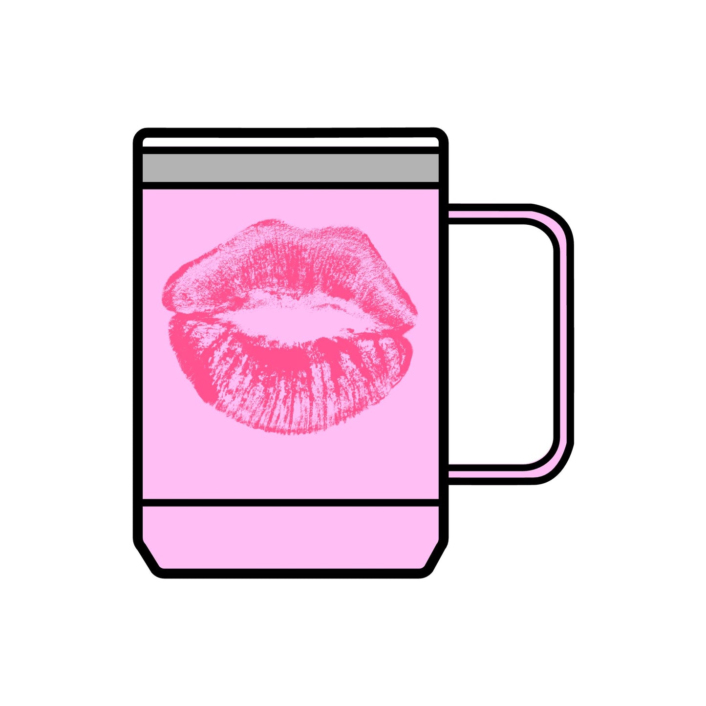 Official OG Brand New Layla Library Coffee Mug Tumbler, Iconic kiss from Layla, Designed by Monica Lynne Chase, BIGO Live dino blue and pink, gift for coffee lovers