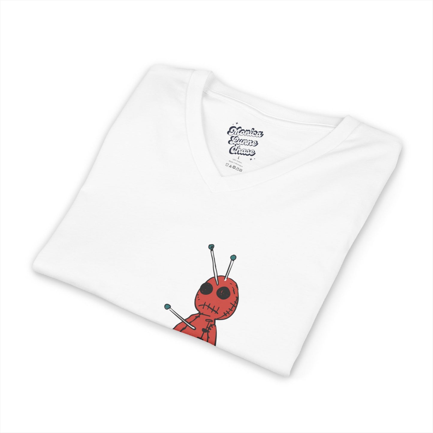 Mike's V Tees for thick neck dads - Voodoo Doll Unisex Tee - Mike's V Tees by Monica Lynne Chase