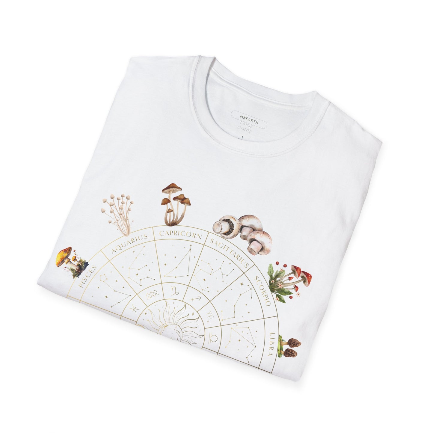 Hippie Astrology-Mushroom T-Shirt from MXEarth for Star Gazers