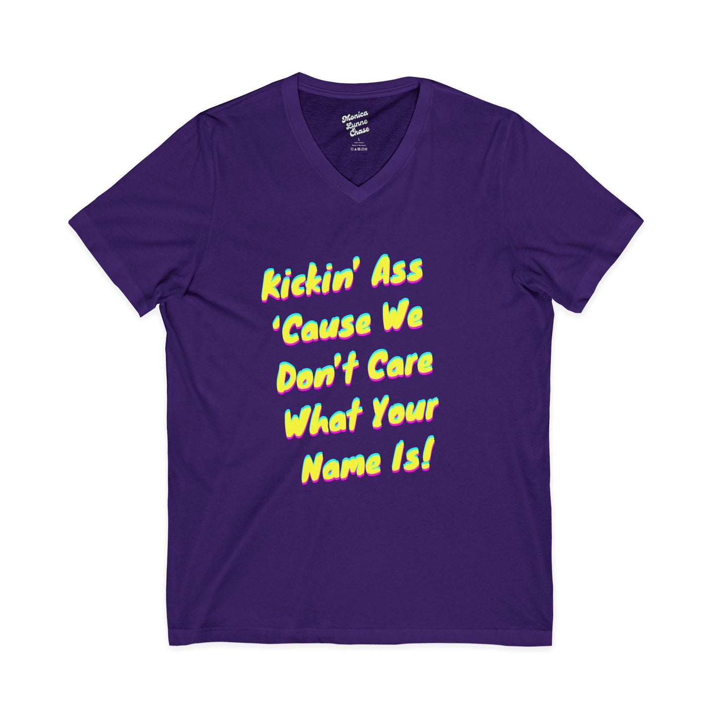 Mike's V Tees thick V-Neck Tee 'Kickin Ass' by Monica Lynne Chase