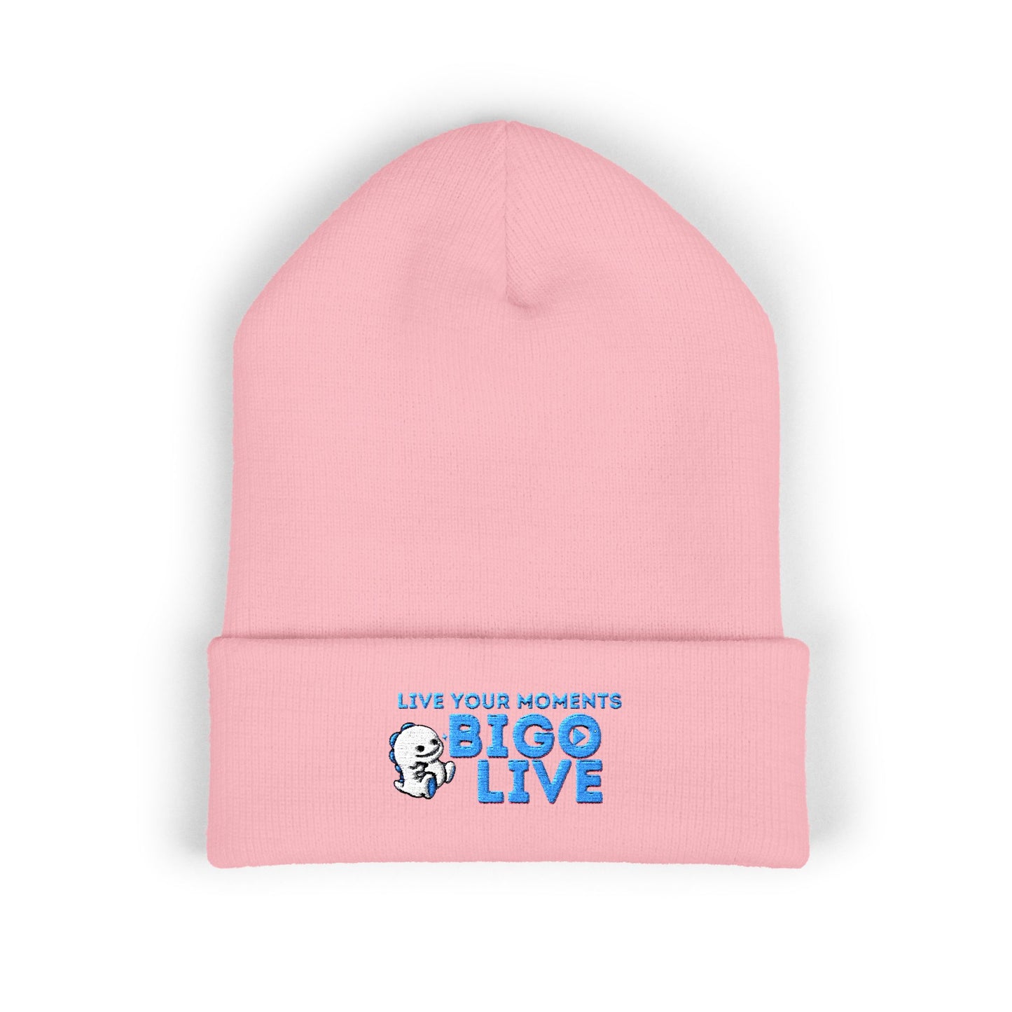BIGO LIVE Classic Cuffed Beanie - Embroidered Logo Hat for Trendy Streetwear-OG official-live-streamer apparel-by Monica Lynne Chase