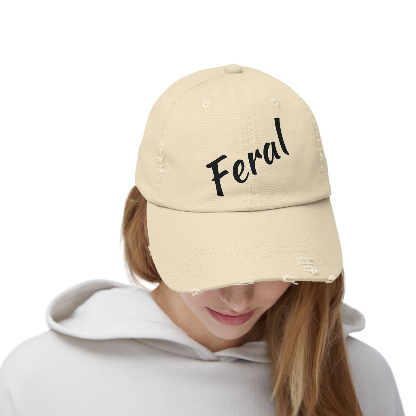 Unisex Distressed Feral Cap by Monica Lynne Chase