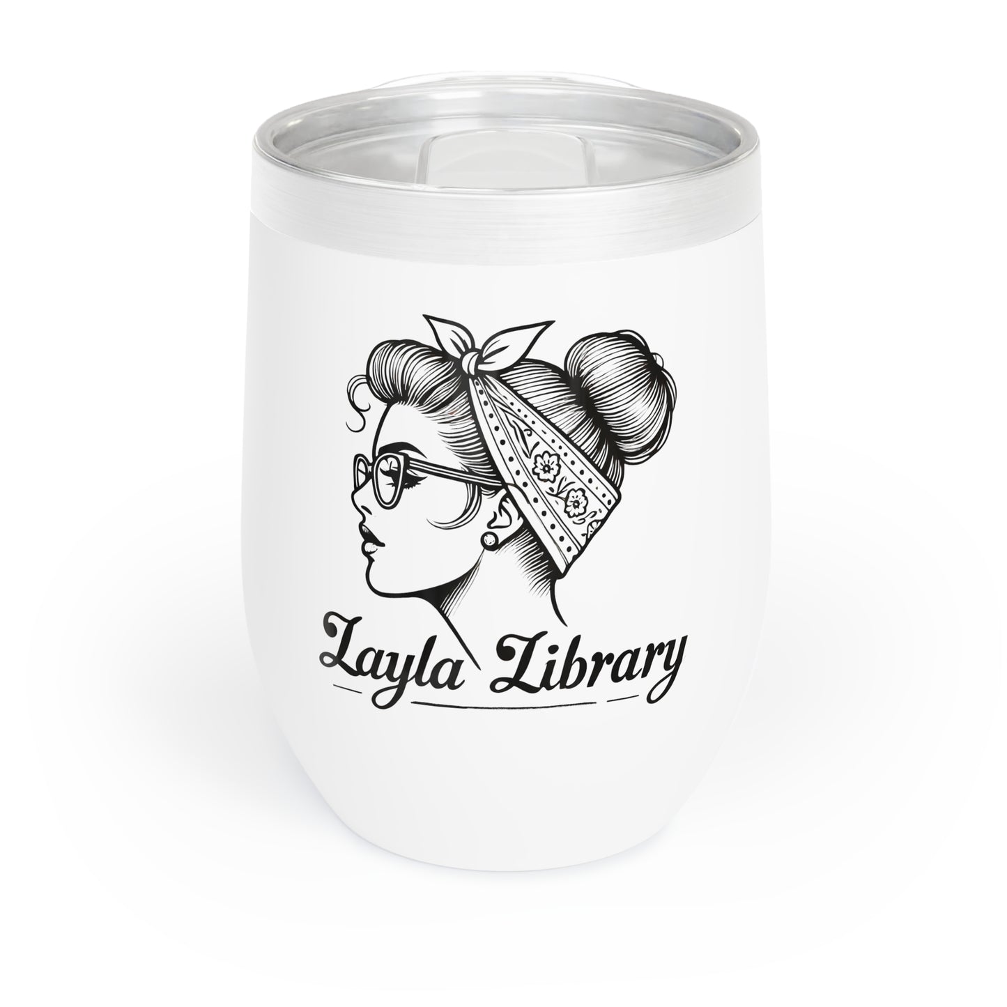 Official OG Layla Library Wine Tumbler - Wine Lovers, BIGO Live, Iconic Kiss, Design by Monica Lynne Chase Perfect Gift, Gift for her, Gift for him, Gift for them