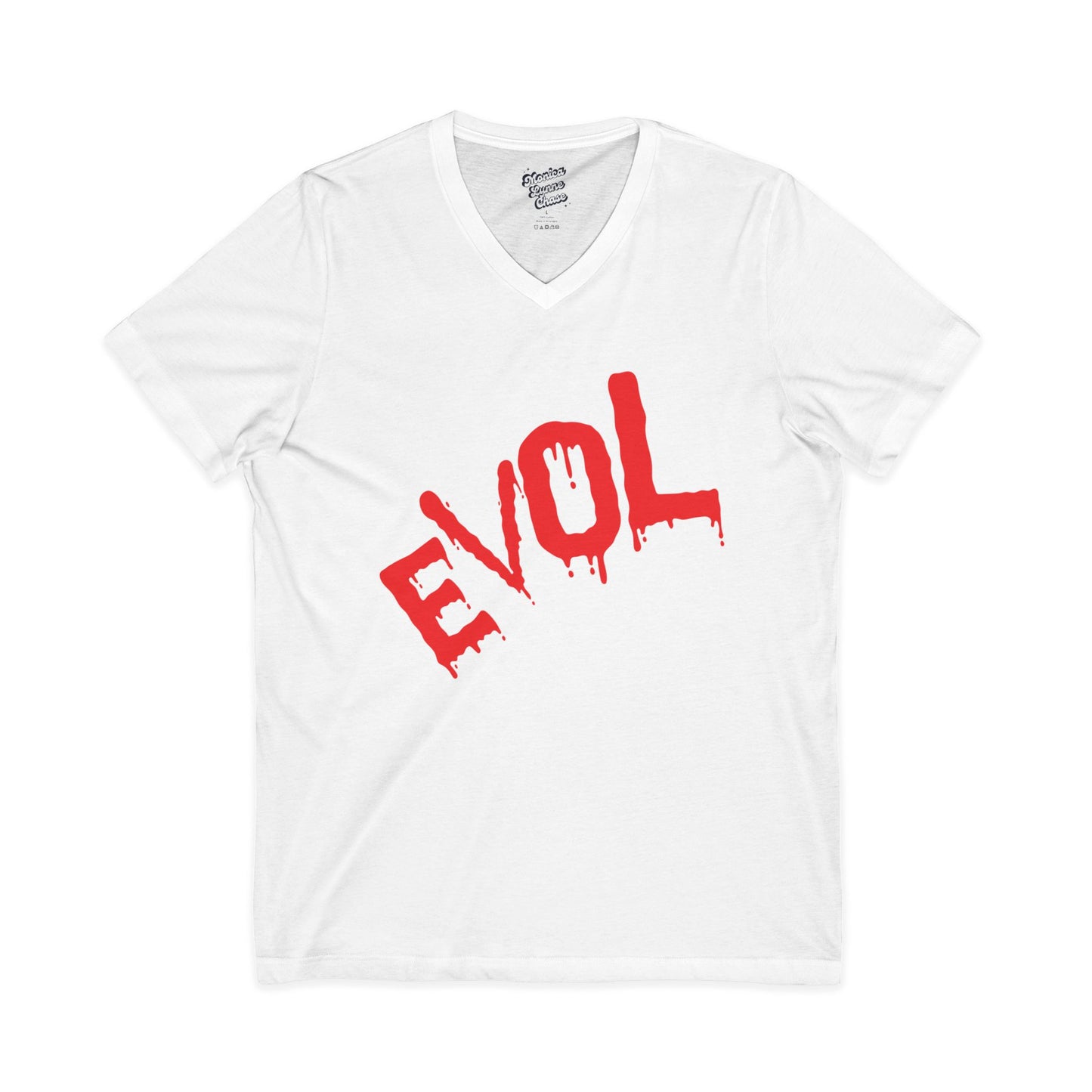 V-Neck Tee EVOL Bloody Drip T-Shirt by Monica Lynne Chase