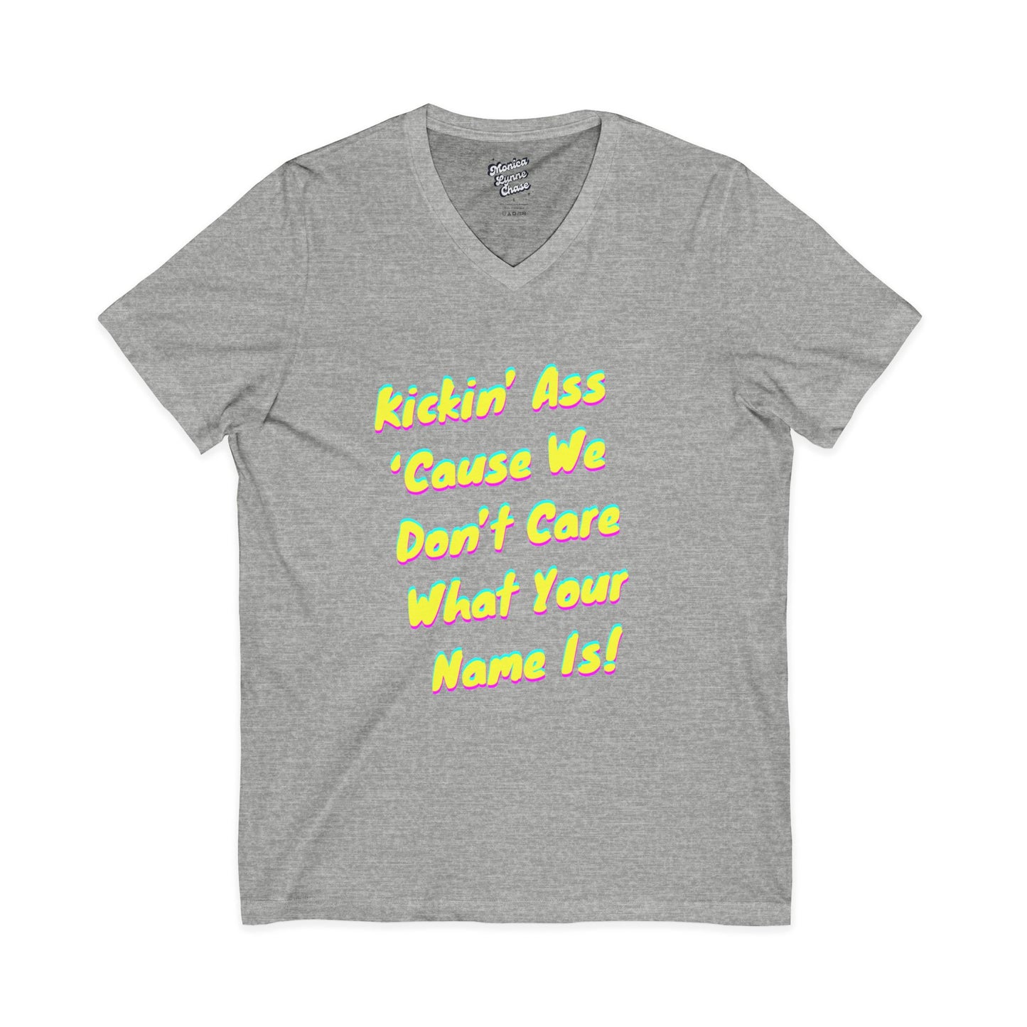 Mike's V Tees thick V-Neck Tee 'Kickin Ass' by Monica Lynne Chase