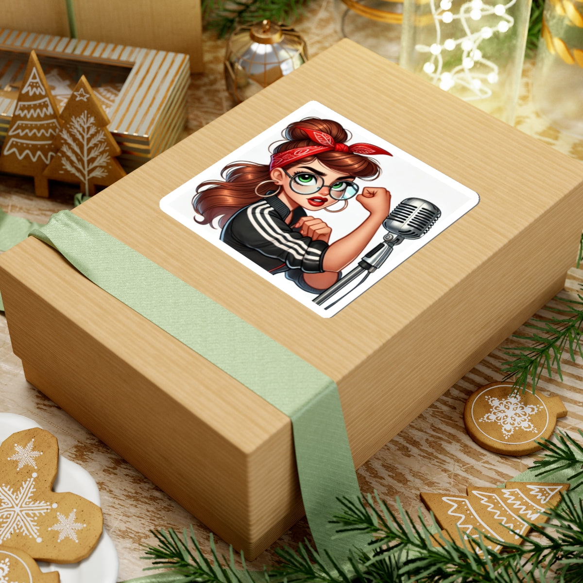 Official OG Layla Library Sings Collectible Sticker-Trading Card-Bigo Live Fans-Collect them all-Retro Layla-Design by Monica Lynne Chase-Gift for him-Gift for her-Gift for him