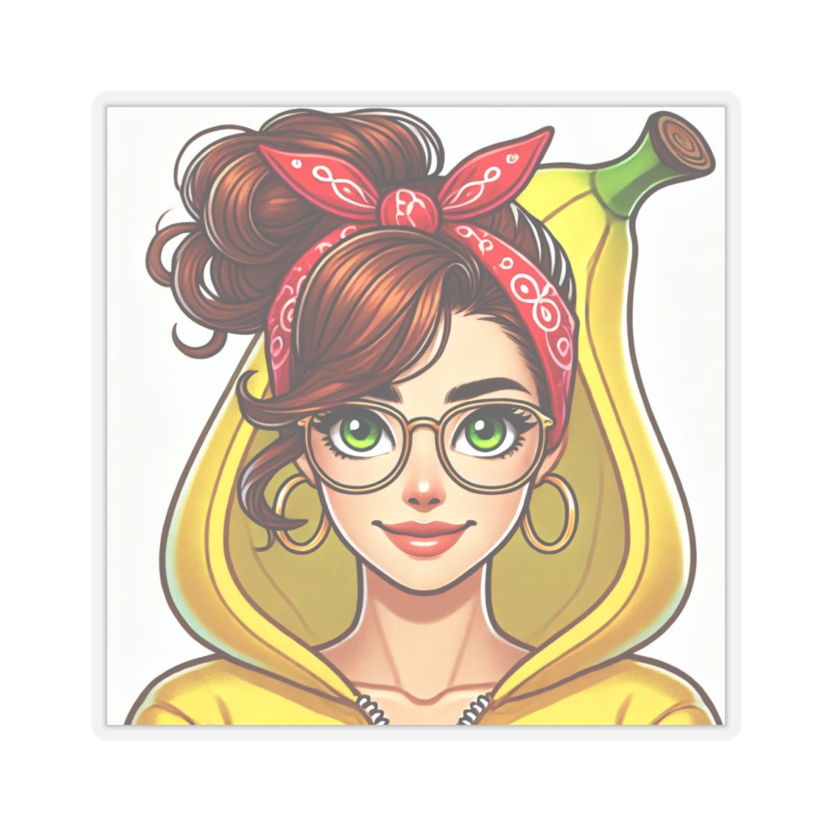 Cute Official OG Layla Library Goes Bananas Stickers -Collectible Sticker Trading Card-BIGO Live-Gift for him-Gift for her-Gift for them
