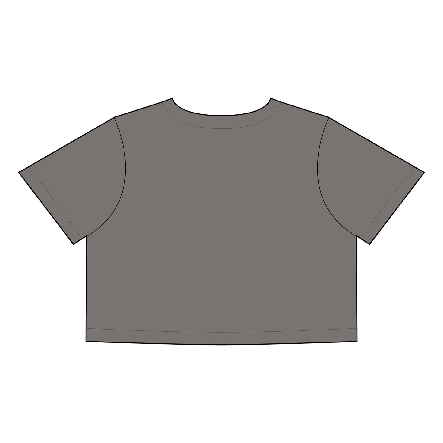 Faded Crop Top with Unfamous BIGO Flick My Bean quote, Cute Summer Top, Trendy Designer Tee, Fun Gift Streetwear by Monica Lynne Chase