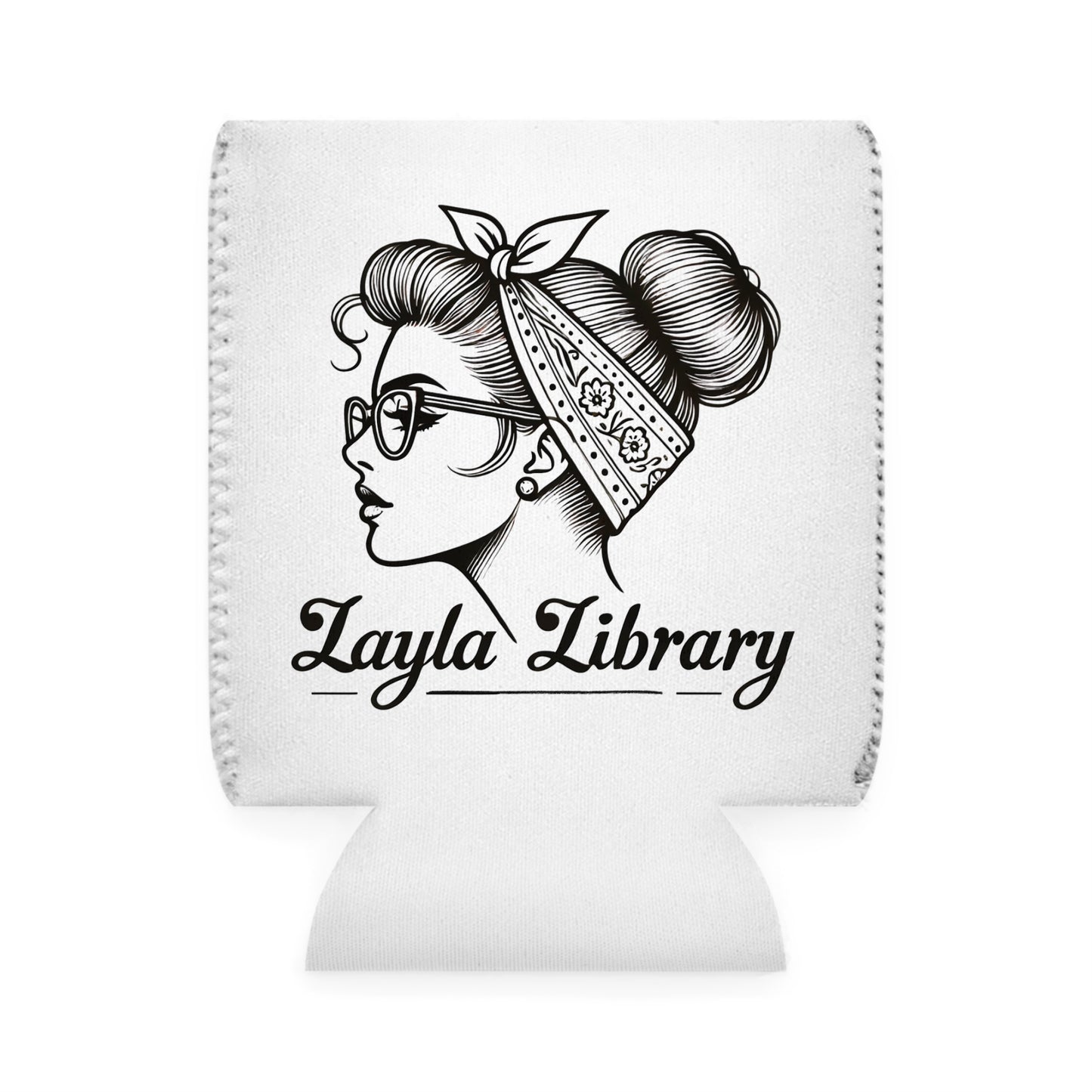 Official OG Layla Library Can Coozie - Iconic Kiss & Layla Library Logo Exclusive Merch Designs by Monica Lynne Chase, Gift for her, Gift for him, Gift for them Bigo Live Fans