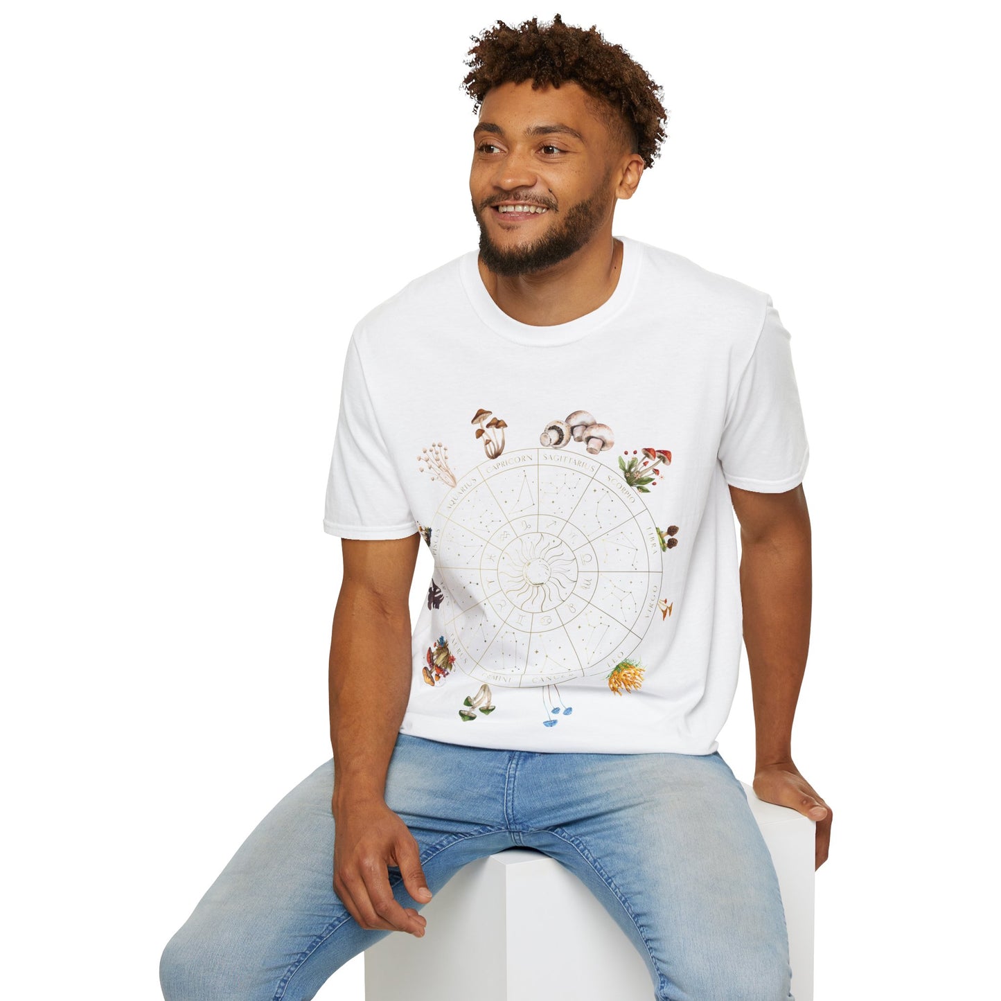 Hippie Astrology-Mushroom T-Shirt from MXEarth for Star Gazers