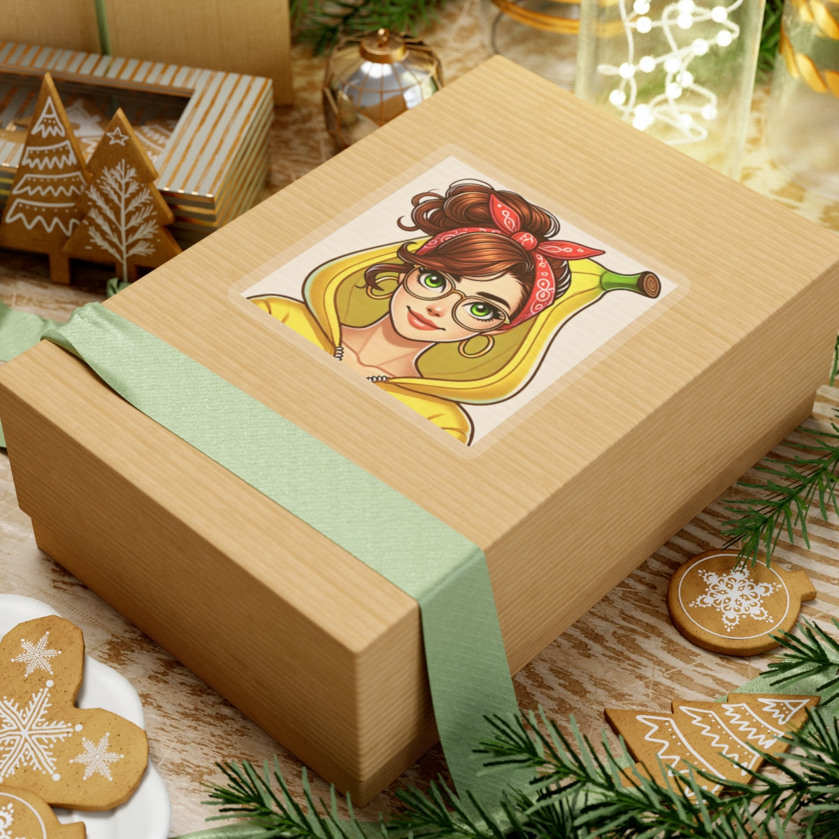 Cute Official OG Layla Library Goes Bananas Stickers -Collectible Sticker Trading Card-BIGO Live-Gift for him-Gift for her-Gift for them