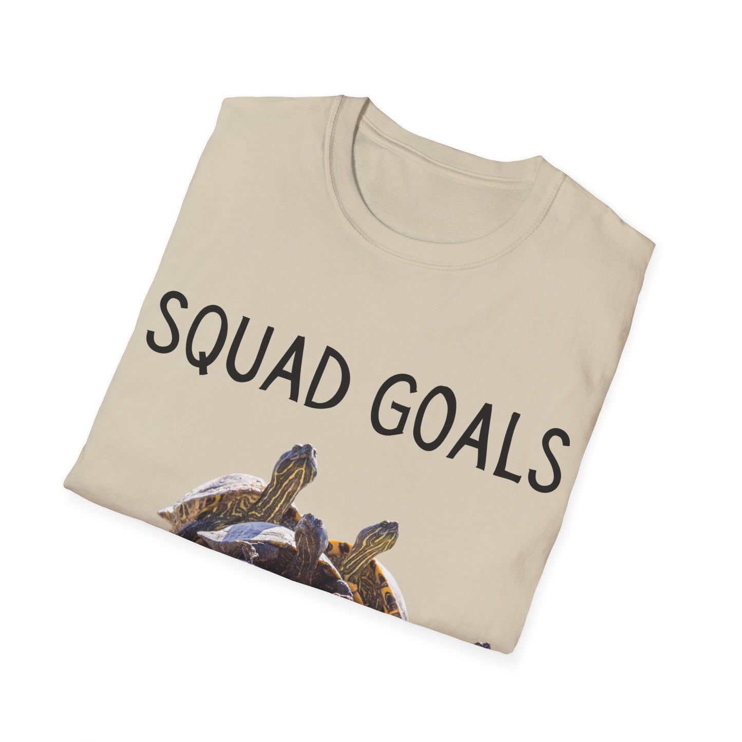 Turtle Squad Goals T-Shirt, Unisex Tee for Friends, Funny Nature Tee, Perfect Gift for Animal Lovers, Summer Vibe Apparel, Casual Wear