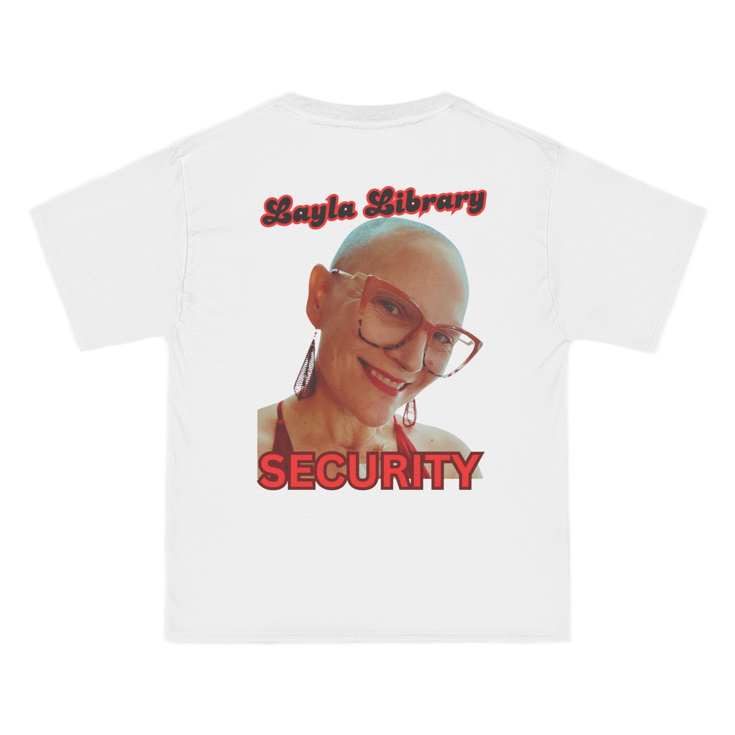 Layla Library Security T-Shirt - Bold Short-Sleeve Tee for Unique Style