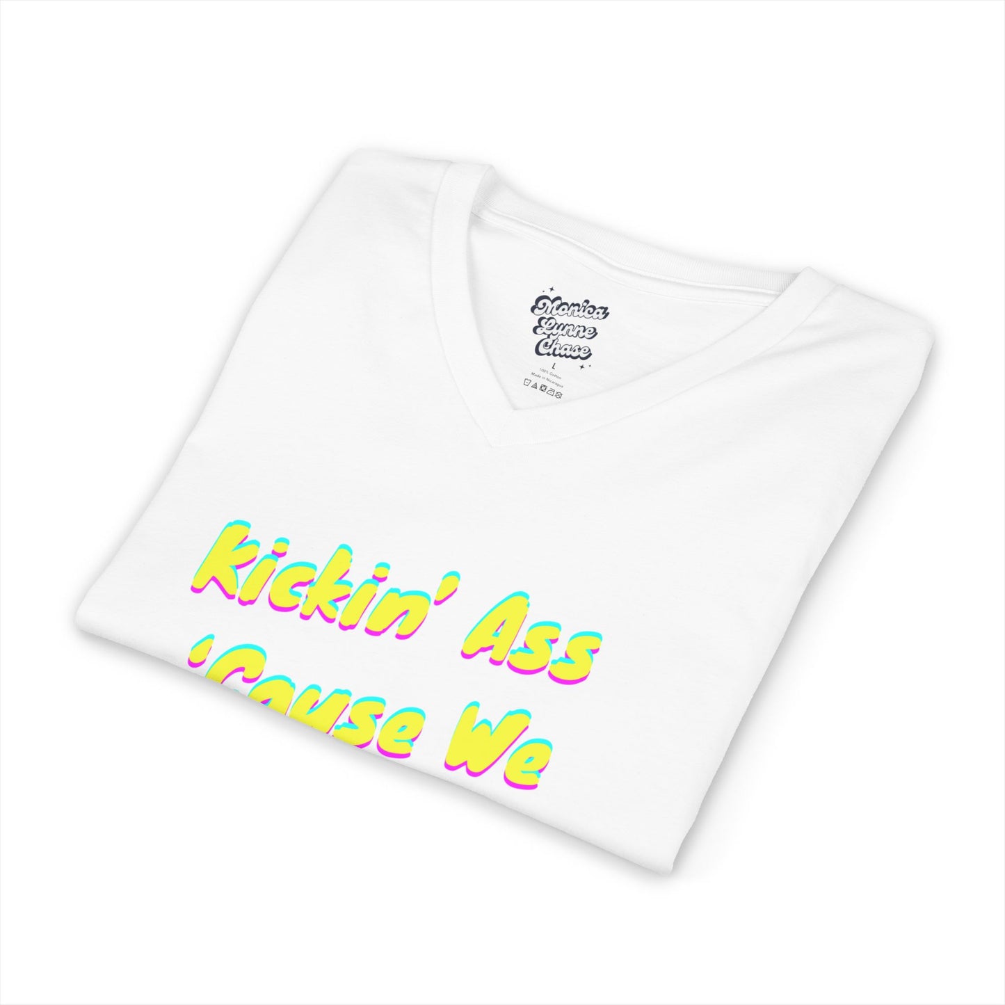 Mike's V Tees thick V-Neck Tee 'Kickin Ass' by Monica Lynne Chase