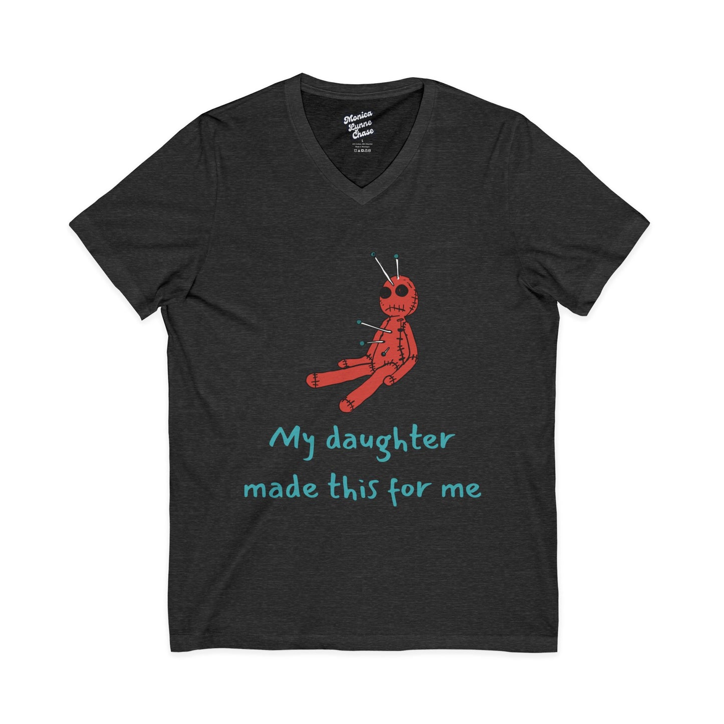 Mike's V Tees for thick neck dads - Voodoo Doll Unisex Tee - Mike's V Tees by Monica Lynne Chase