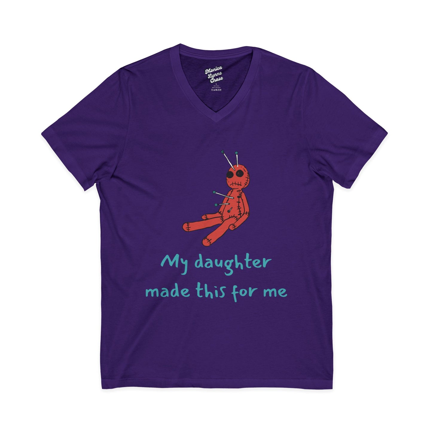 Mike's V Tees for thick neck dads - Voodoo Doll Unisex Tee - Mike's V Tees by Monica Lynne Chase