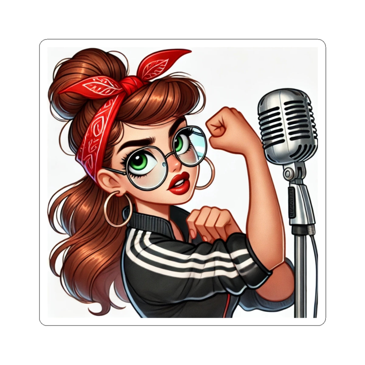 Official OG Layla Library Sings Collectible Sticker-Trading Card-Bigo Live Fans-Collect them all-Retro Layla-Design by Monica Lynne Chase-Gift for him-Gift for her-Gift for him