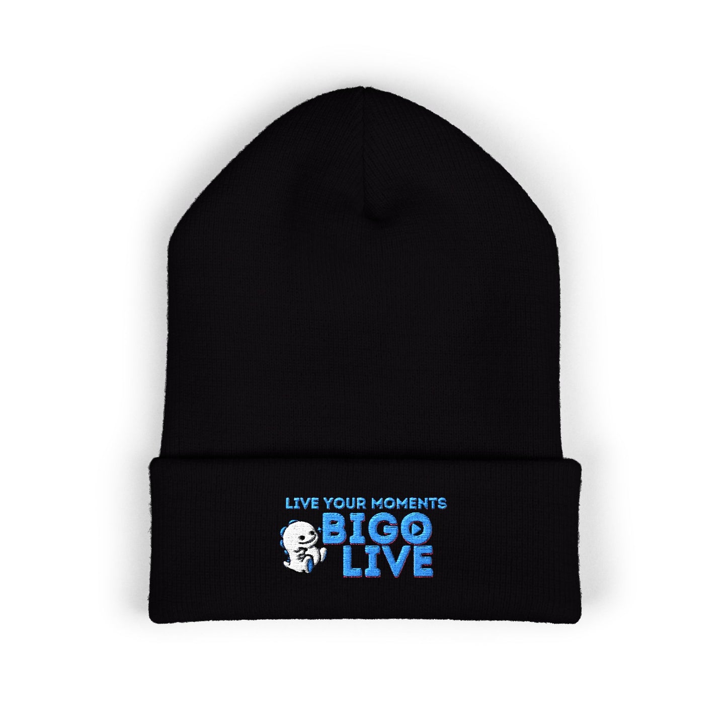 BIGO LIVE Classic Cuffed Beanie - Embroidered Logo Hat for Trendy Streetwear-OG official-live-streamer apparel-by Monica Lynne Chase