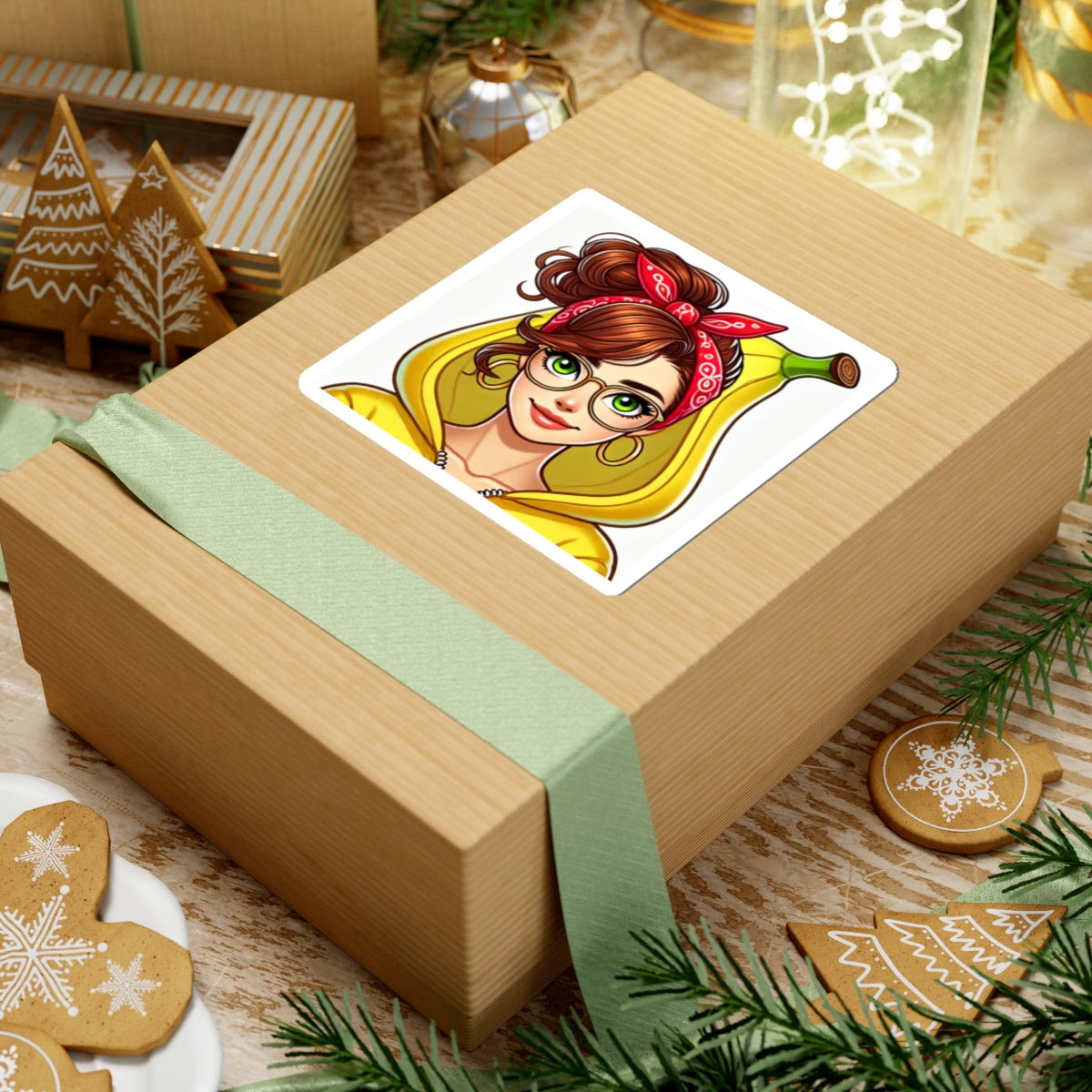 Cute Official OG Layla Library Goes Bananas Stickers -Collectible Sticker Trading Card-BIGO Live-Gift for him-Gift for her-Gift for them
