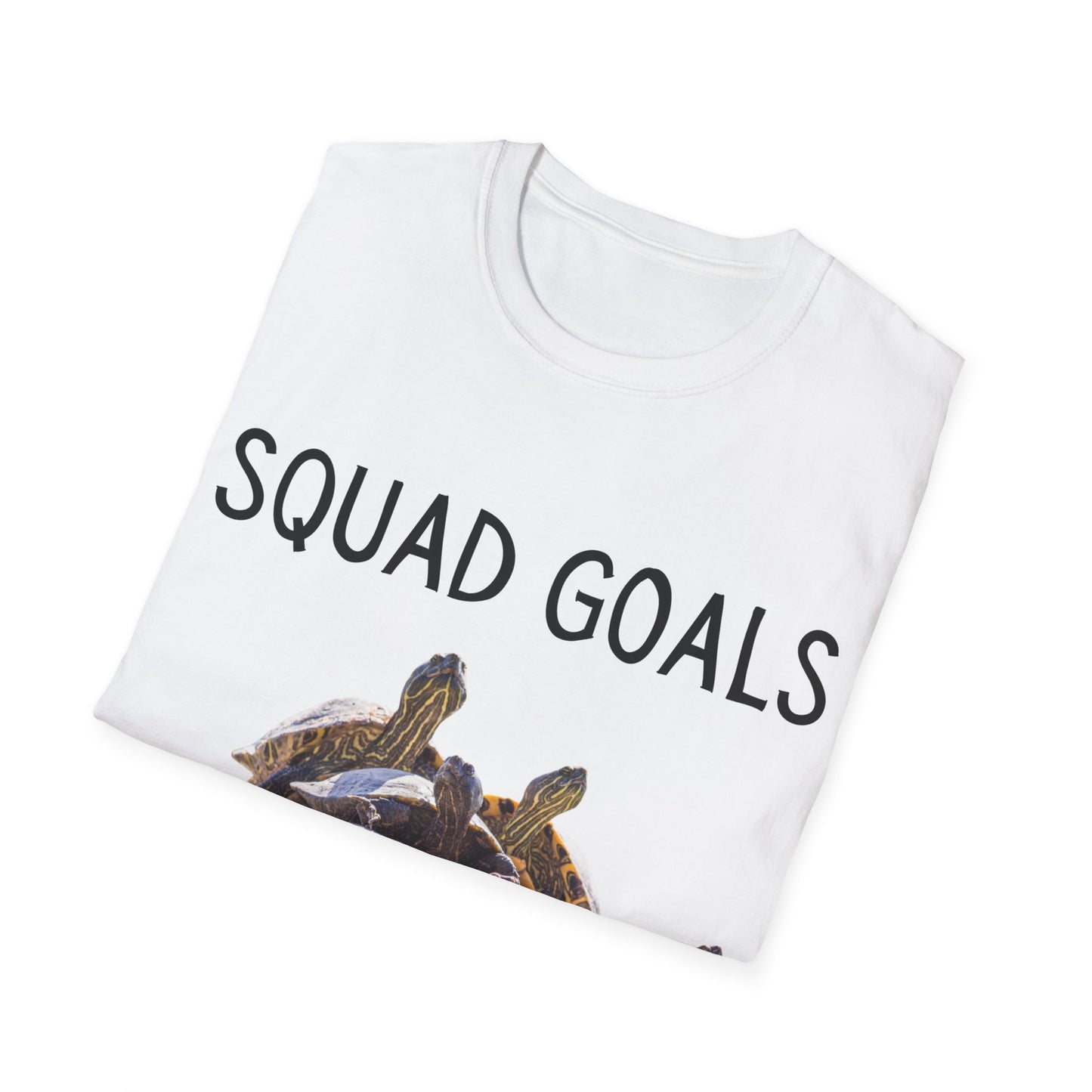 Turtle Squad Goals T-Shirt, Unisex Tee for Friends, Funny Nature Tee, Perfect Gift for Animal Lovers, Summer Vibe Apparel, Casual Wear