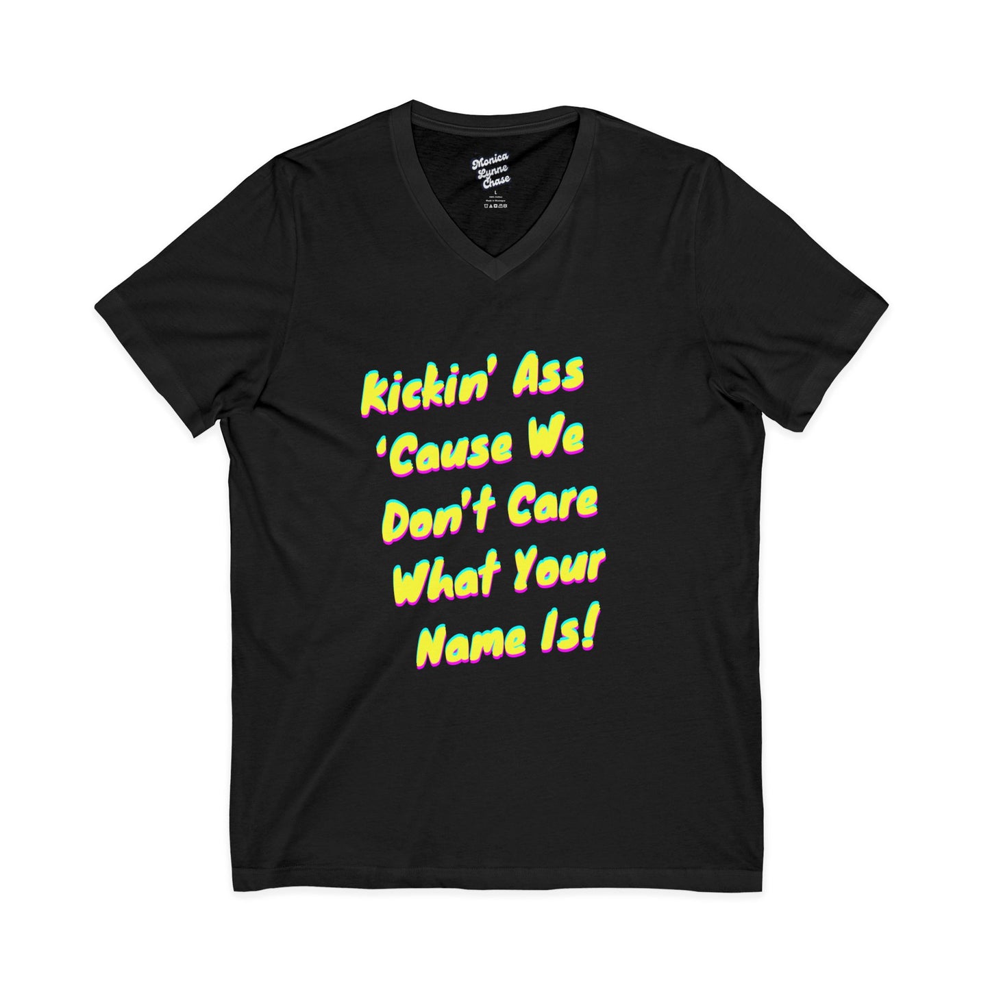 Mike's V Tees thick V-Neck Tee 'Kickin Ass' by Monica Lynne Chase