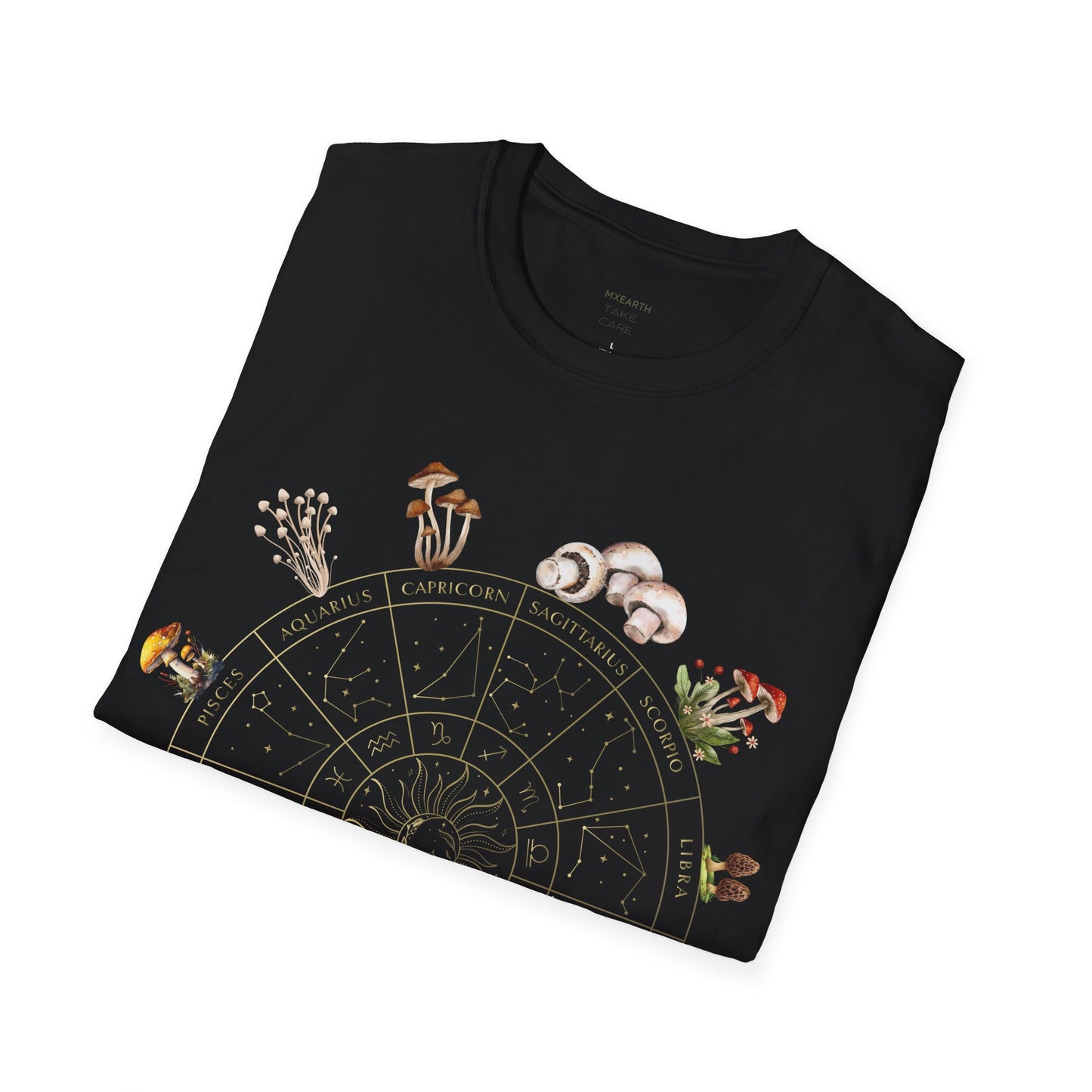 Hippie Astrology-Mushroom T-Shirt from MXEarth for Star Gazers