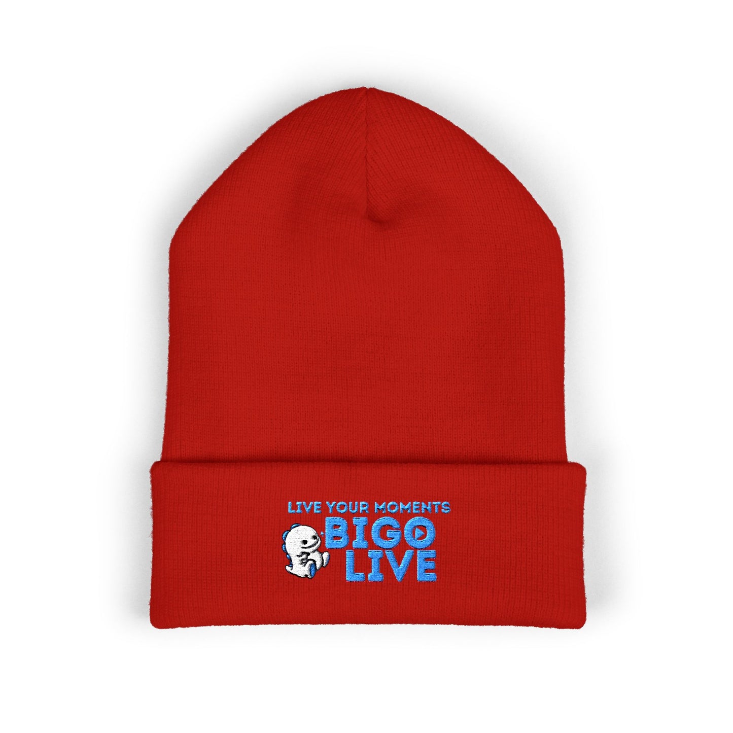 BIGO LIVE Classic Cuffed Beanie - Embroidered Logo Hat for Trendy Streetwear-OG official-live-streamer apparel-by Monica Lynne Chase