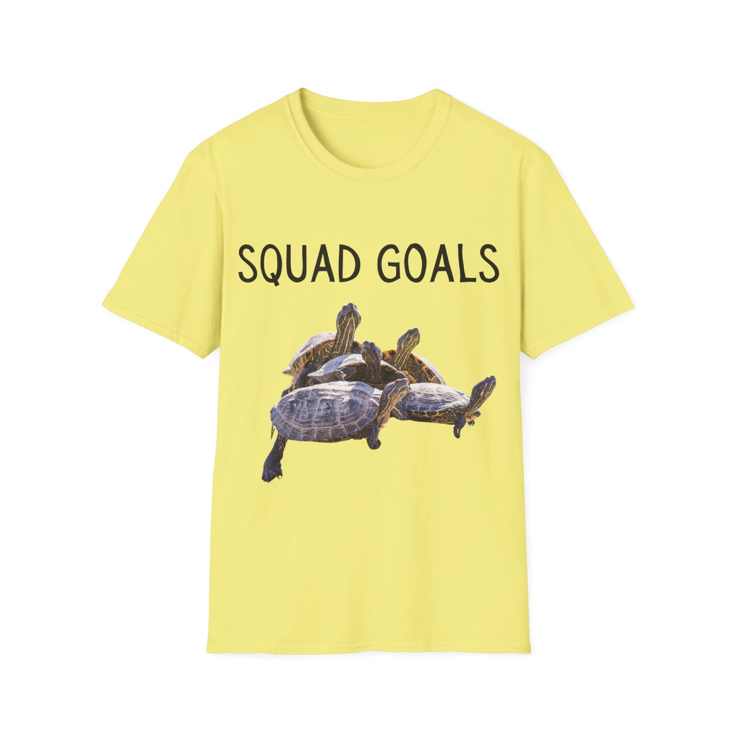 Turtle Squad Goals T-Shirt, Unisex Tee for Friends, Funny Nature Tee, Perfect Gift for Animal Lovers, Summer Vibe Apparel, Casual Wear