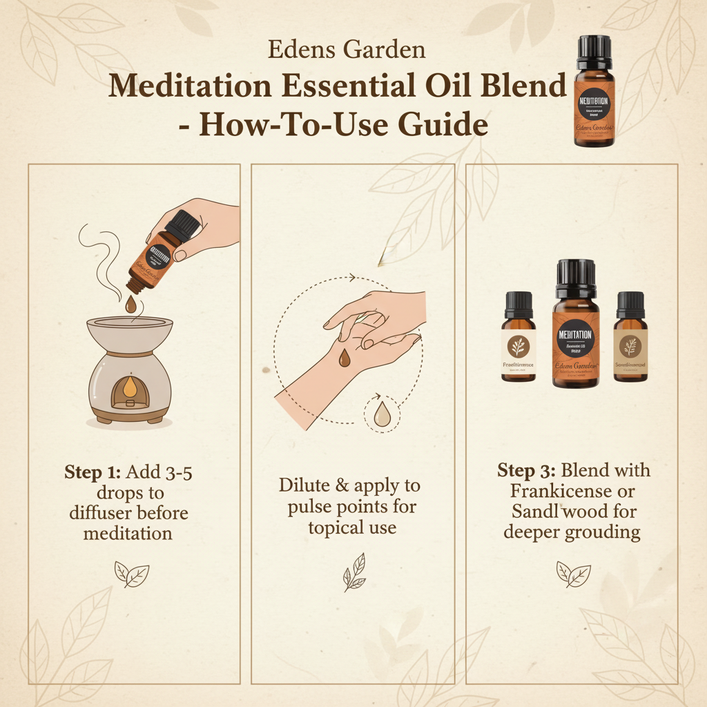 Edens Garden Meditation 100% Pure Essential Oil Blend 10mL