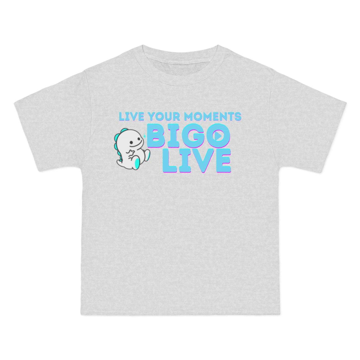 'Live Your Moments BIGO LIVE' Short-Sleeve T-Shirt for Fans and Friends of Live-Streaming-by Monica Lynne Chase-Big and Tall