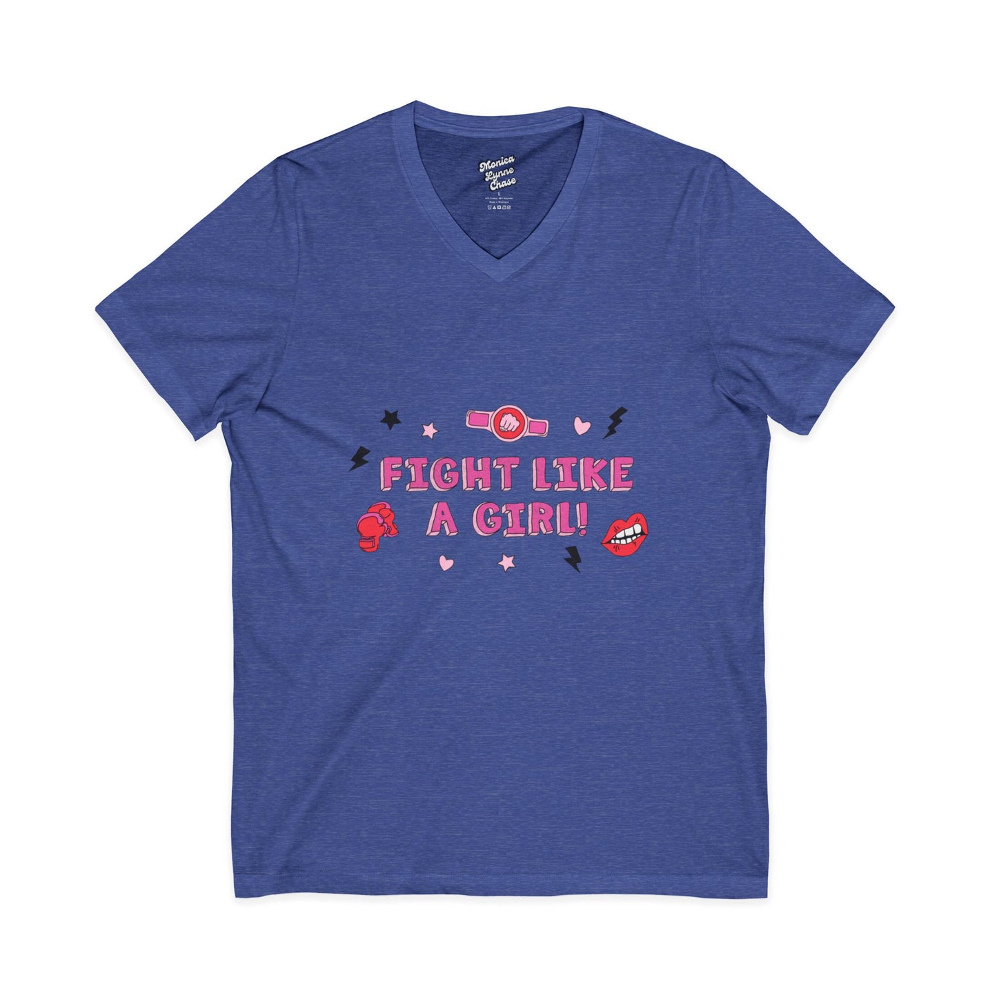 Mike's V Tees - Empowering Fight Like a Girl V-Neck Tee, Unisex Motivational Shirt, Supportive Gift for Cancer Awareness, Inspirational Apparel, [...]