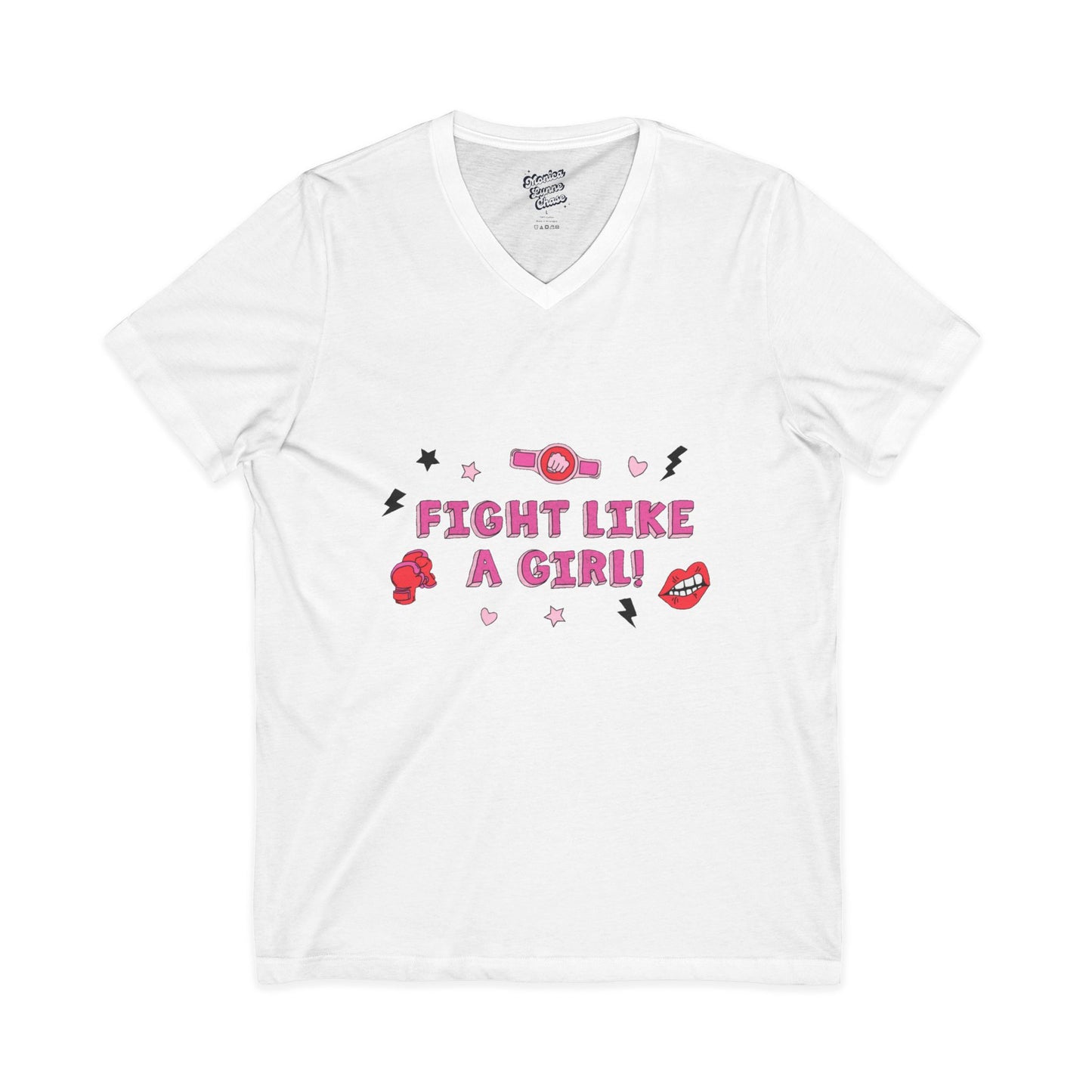 Mike's V Tees - Empowering Fight Like a Girl V-Neck Tee, Unisex Motivational Shirt, Supportive Gift for Cancer Awareness, Inspirational Apparel, [...]