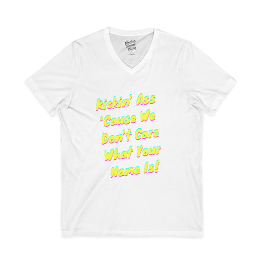 Mike's V Tees thick V-Neck Tee 'Kickin Ass' by Monica Lynne Chase