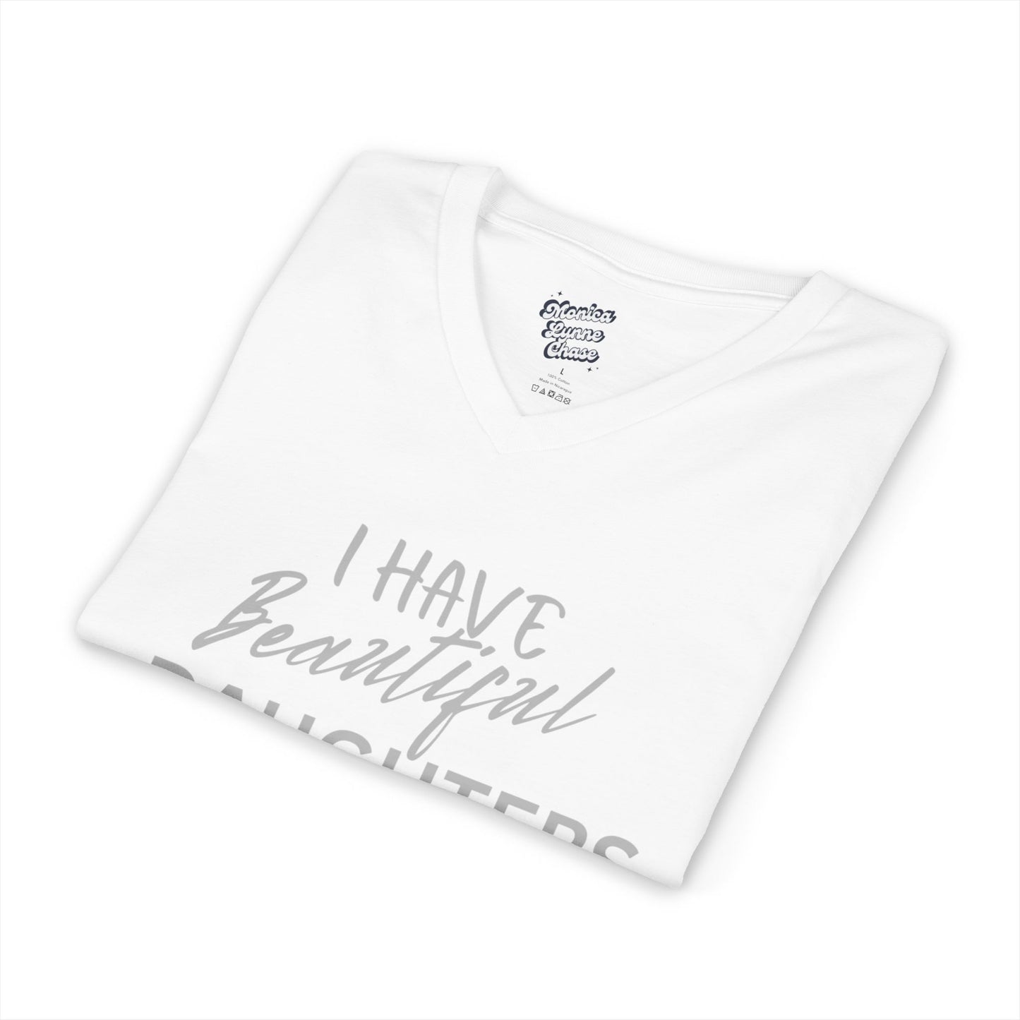 Funny "Mike's V Tees" Family V-Neck T-Shirt — Father's Day Gift for Dads with Thick Necks