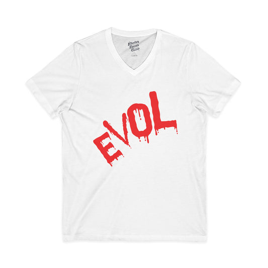 V-Neck Tee EVOL Bloody Drip T-Shirt by Monica Lynne Chase