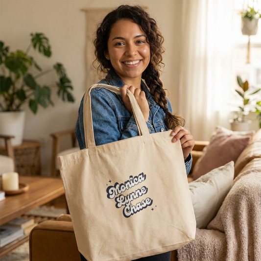 Monica Lynne Chase Canvas Tote — Large Eco Tote Bag