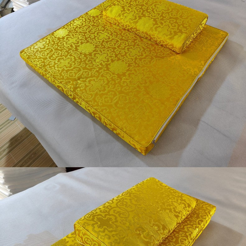 Brocade Zabuton Meditation Cushion – Zen Mat for Practice & Buddha Worship