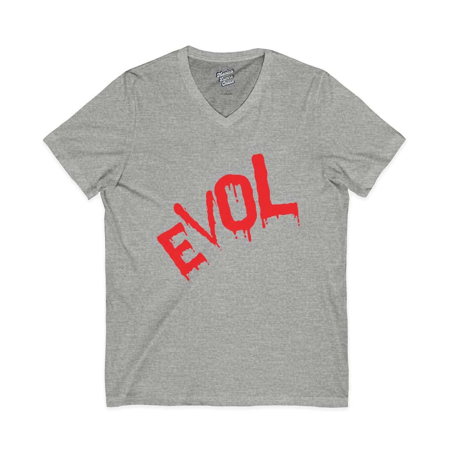 V-Neck Tee EVOL Bloody Drip T-Shirt by Monica Lynne Chase