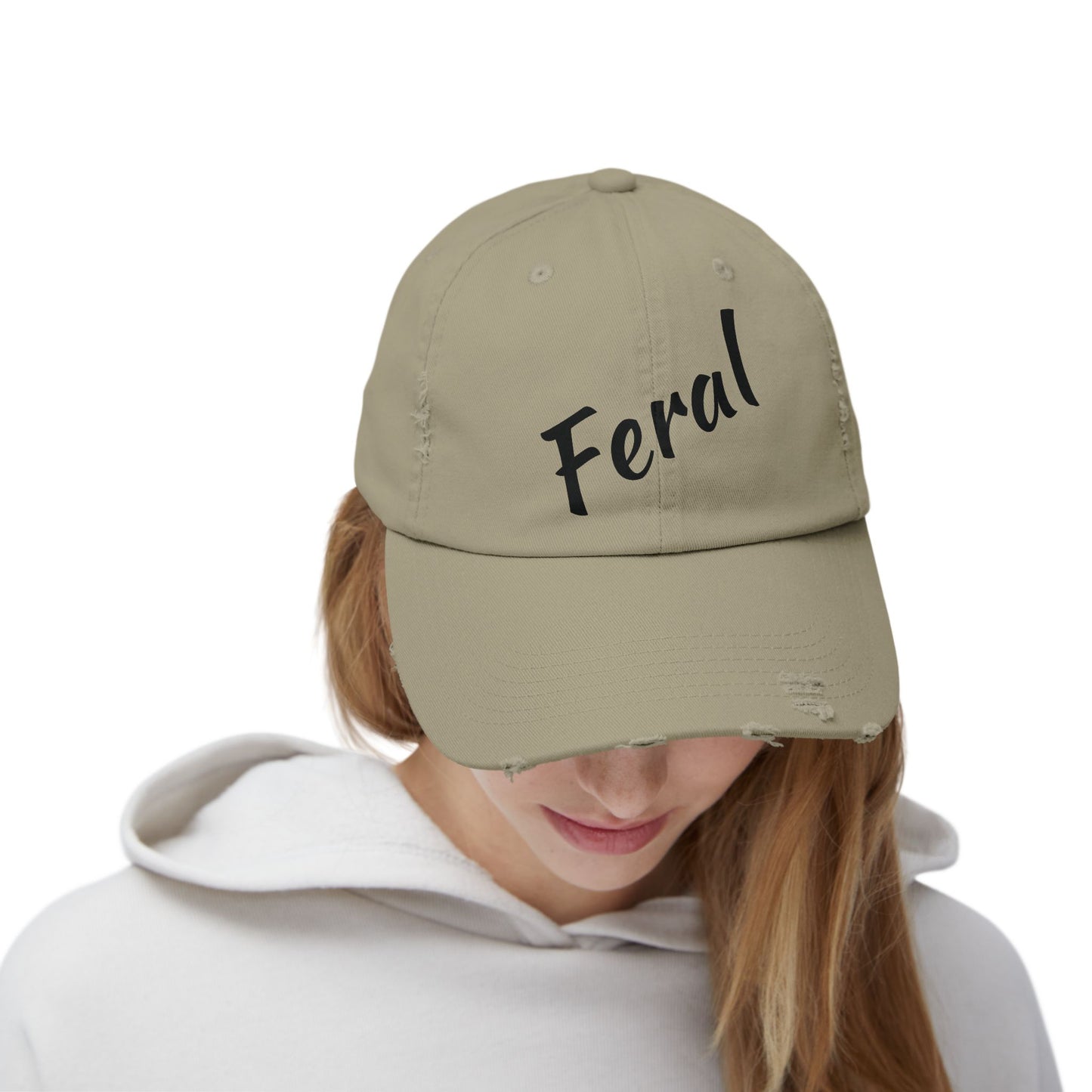 Unisex Distressed Feral Cap by Monica Lynne Chase