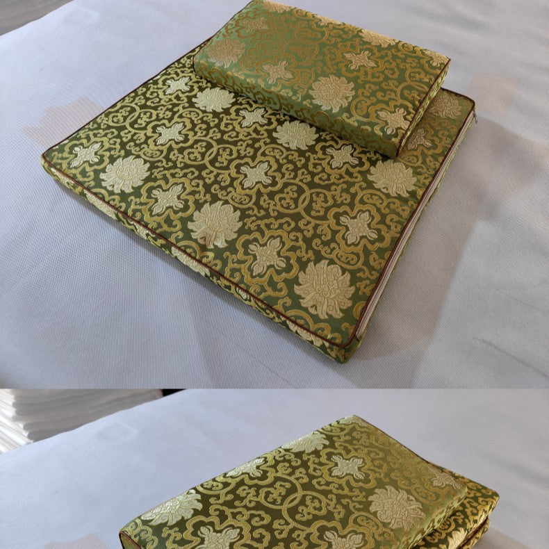 Brocade Zabuton Meditation Cushion – Zen Mat for Practice & Buddha Worship