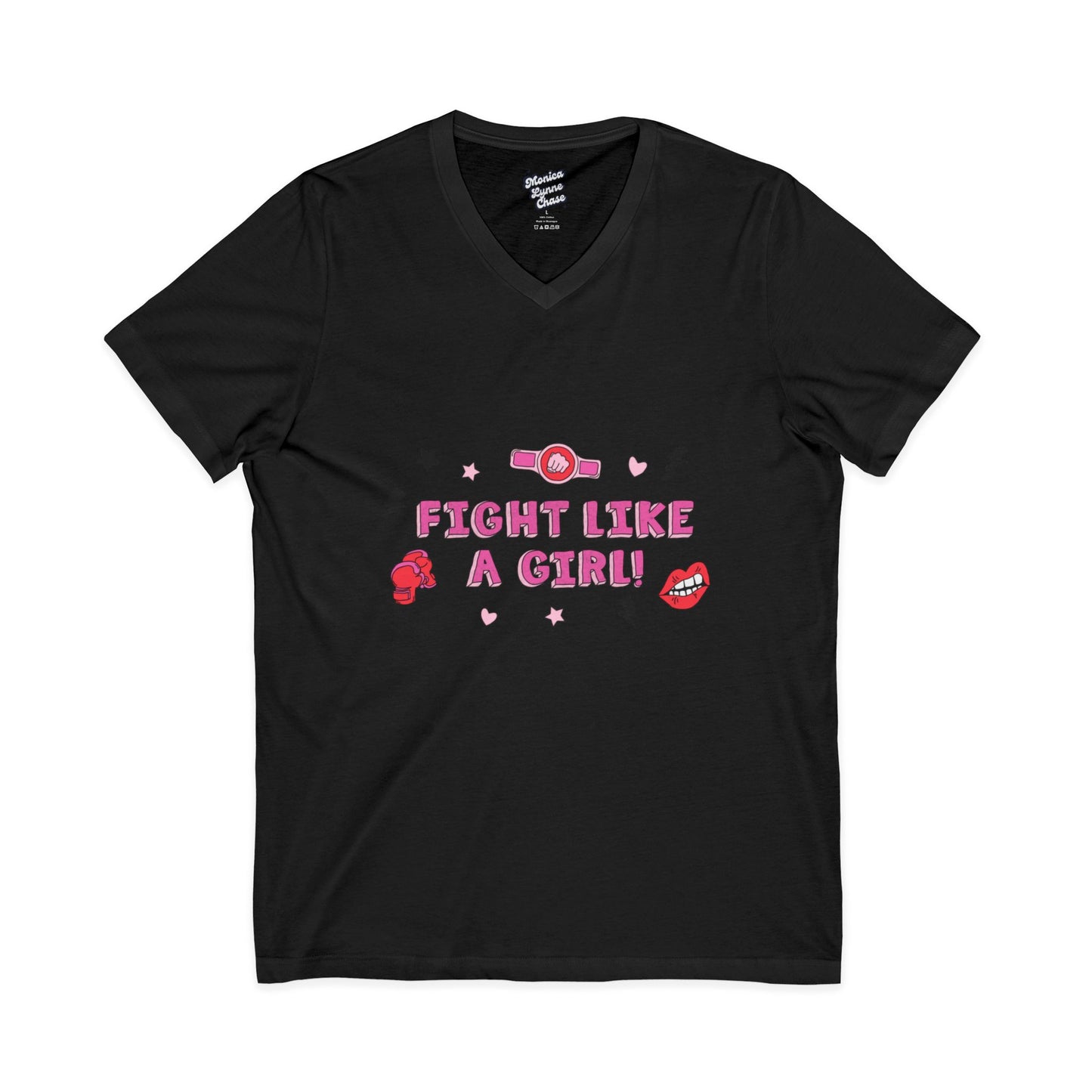 Mike's V Tees - Empowering Fight Like a Girl V-Neck Tee, Unisex Motivational Shirt, Supportive Gift for Cancer Awareness, Inspirational Apparel, [...]