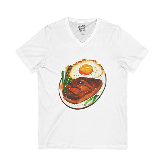 Mike's V Tees - Sizzling Breakfast Vibes Tee, Unisex Foodie Shirt, Gift for Chefs, Fun Brunch T-Shirt, Food Lover Apparel