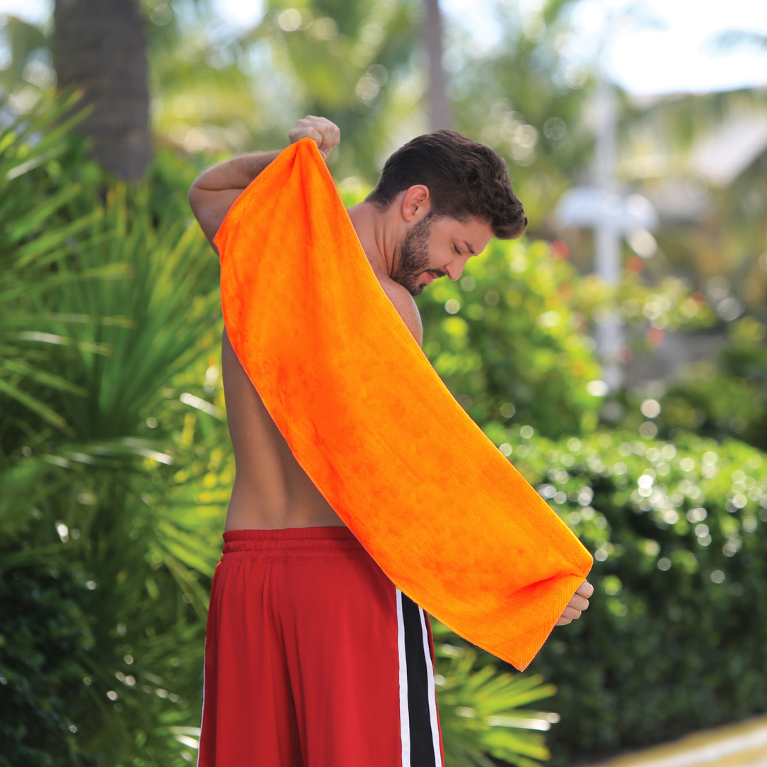 Fitness Towel: 100% Cotton Terry Velour Pack of 2