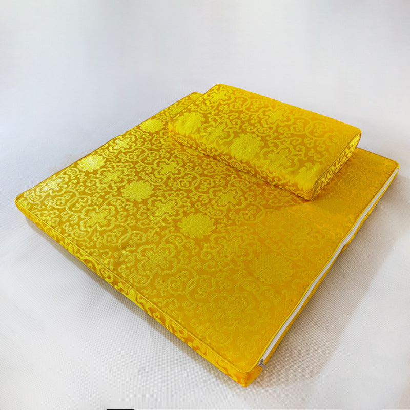 Brocade Zabuton Meditation Cushion – Zen Mat for Practice & Buddha Worship